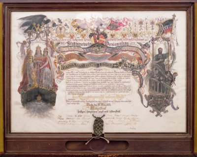 Brief zur Aufnahme eines Freien von Berlin, 27. März 1871 von Adolph Menzel